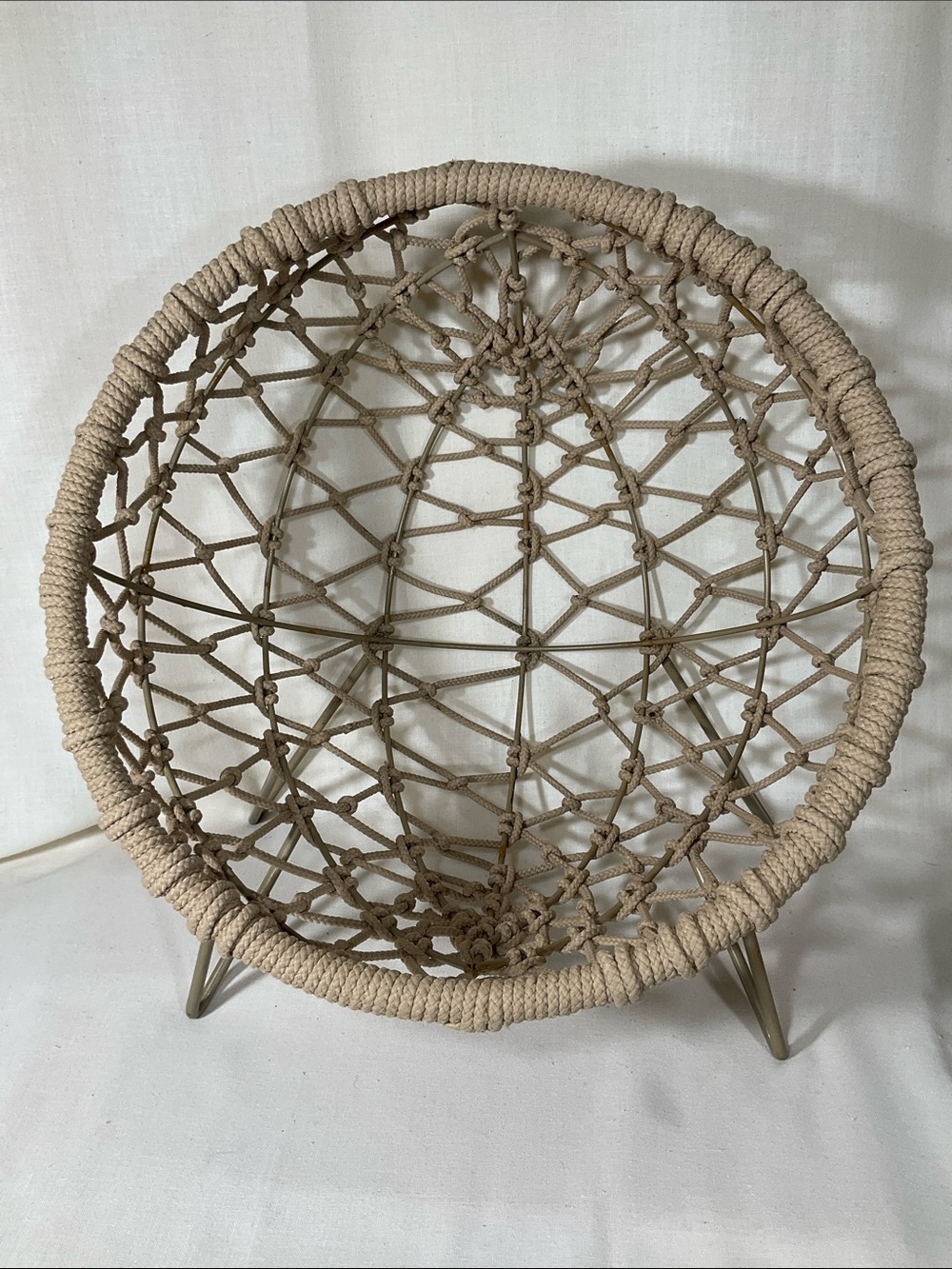Woven Rope Cat Bed with Cushion - Picture 3 of 16